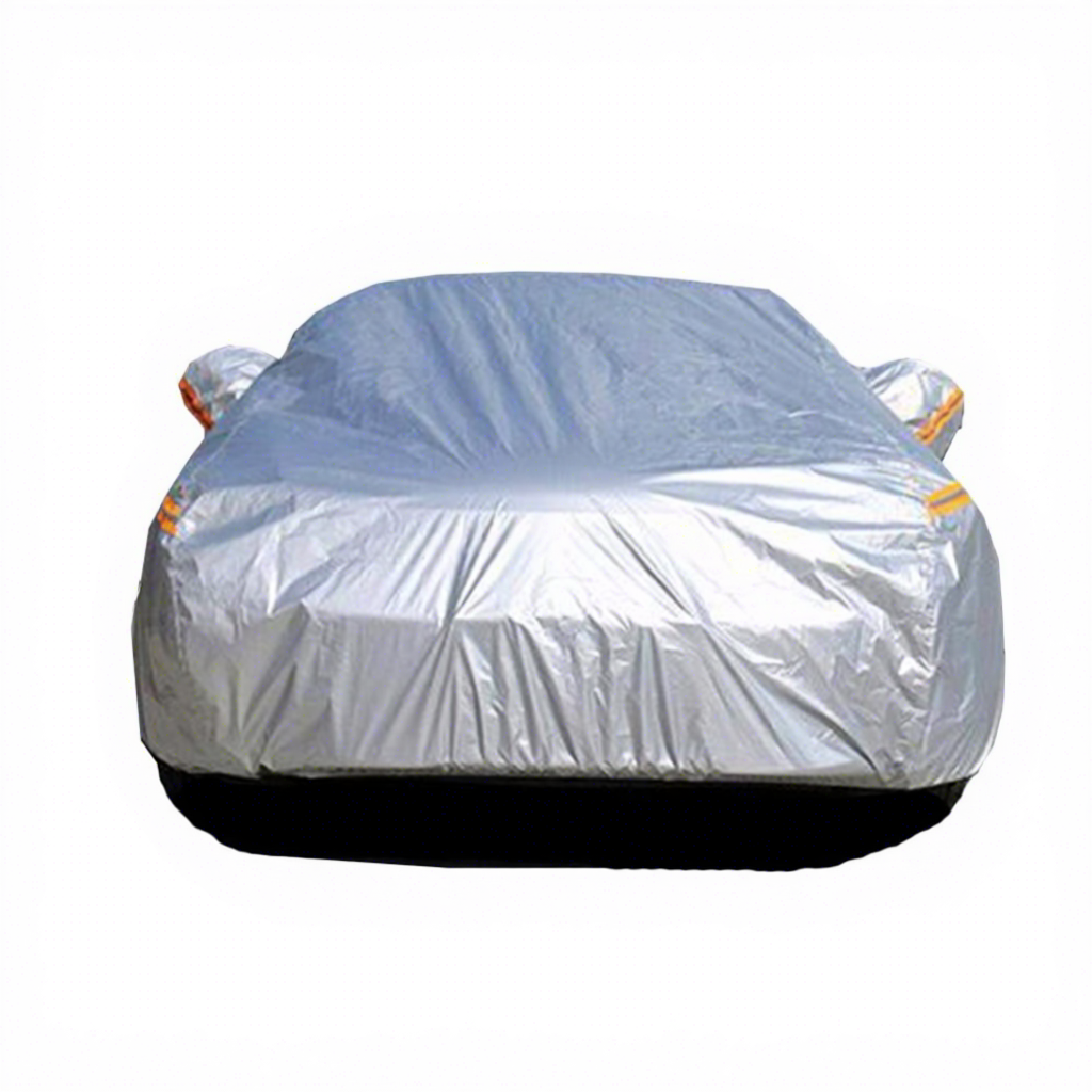 Guard Aluminum-Silver/Black Waterproof All Weather Sunproof Light Strong Aluminum Cotton Universal Fit BMW 02 (E10) Car Cover - Image 3