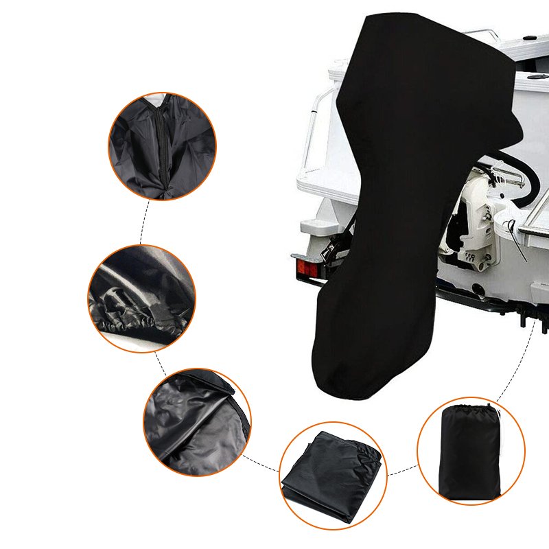 Heavy Duty Durable Outboard Boat Canvas Cover Trailerable Marine Motor Engine Cover - Image 3