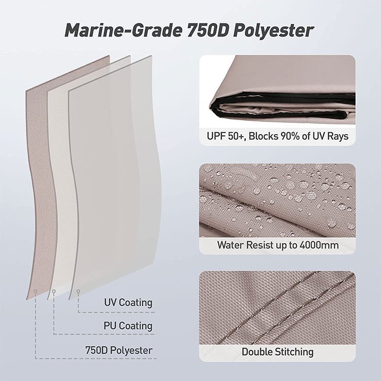 Marine Bimini Top Boat Accessories Foldable Easily Installed Kayak Cover Boat Canopy Universal - Image 3