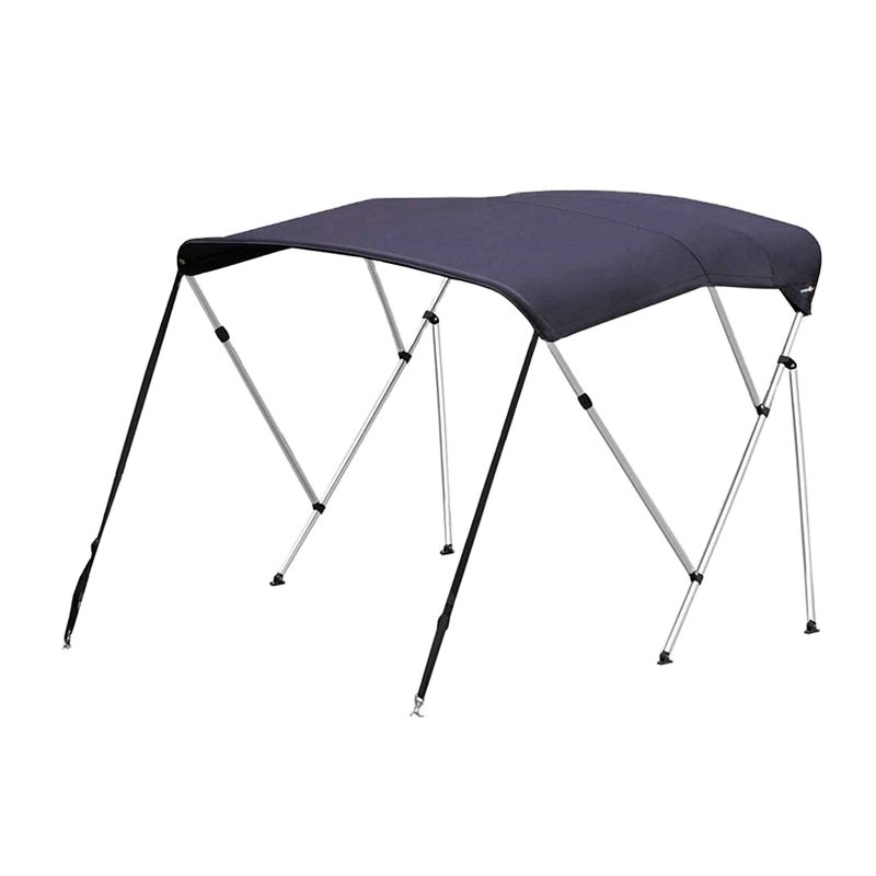 New 3-Bow Replacement Bimini Top for Aluminum Boats Fabric Canvas with Hinge Condition like New - Image 3