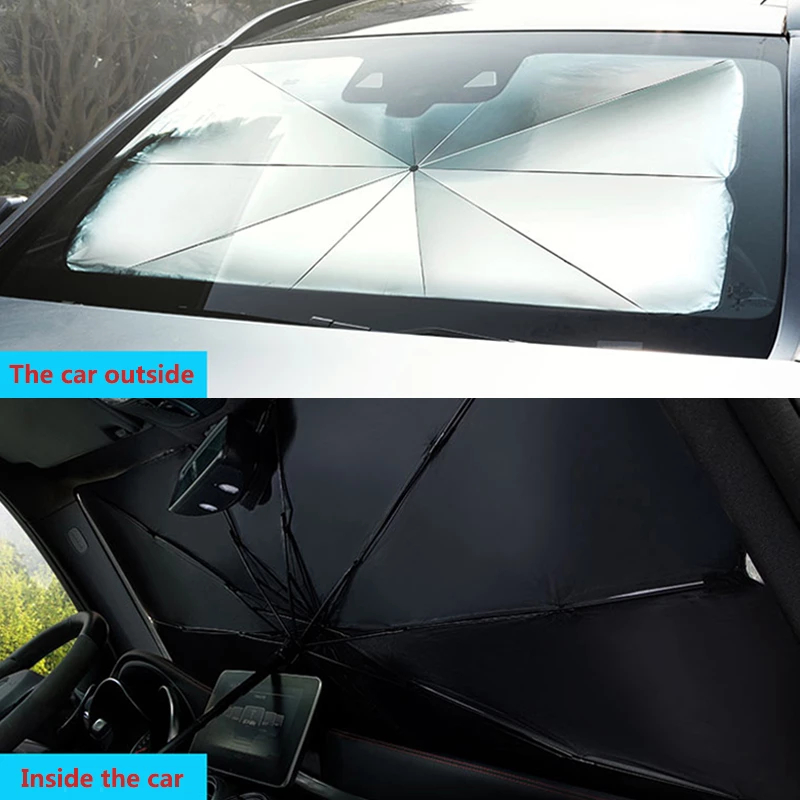 Hot Sale 170T & 190T UV Car Sunshade Foldable Front Window Visor for Women - Image 3