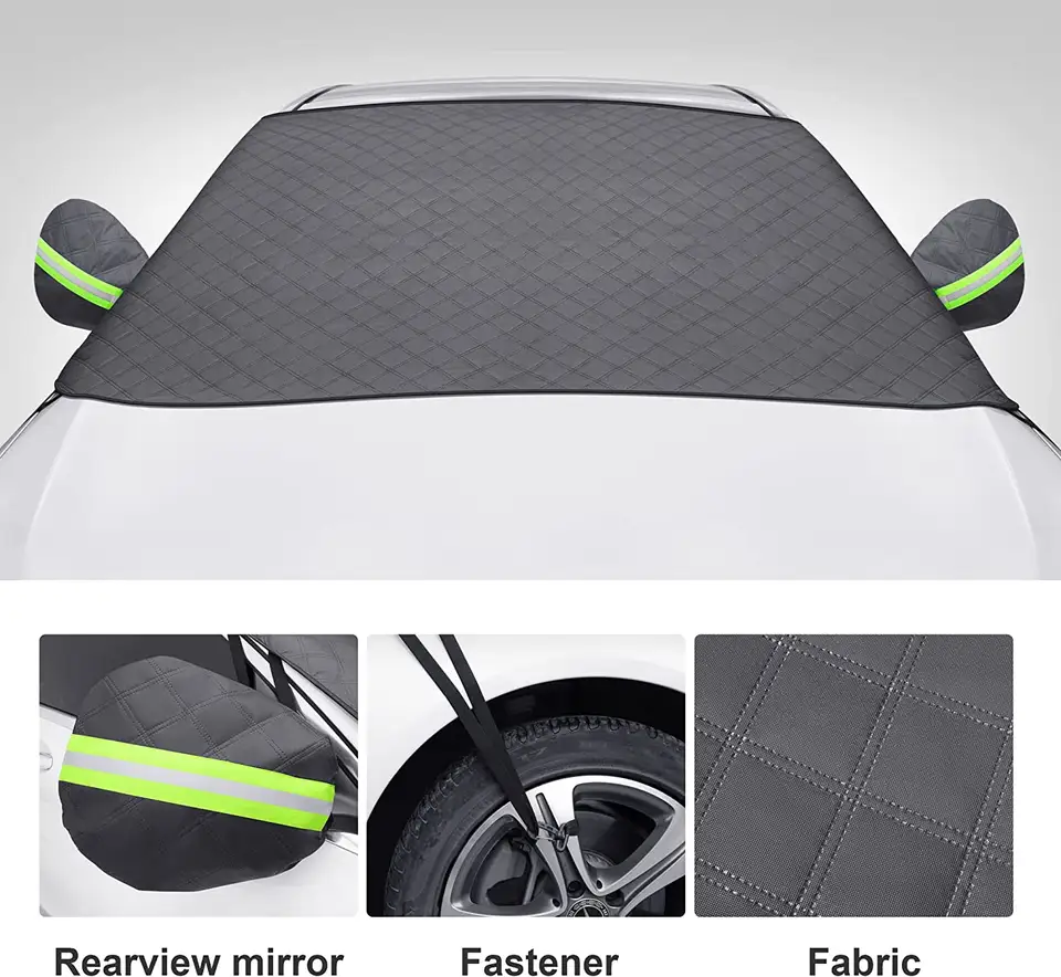 Waterproof UV Protection Car Windshield Cover Car Ice Snow Cover with Reflective Strip Side Mirror Covers - Image 3