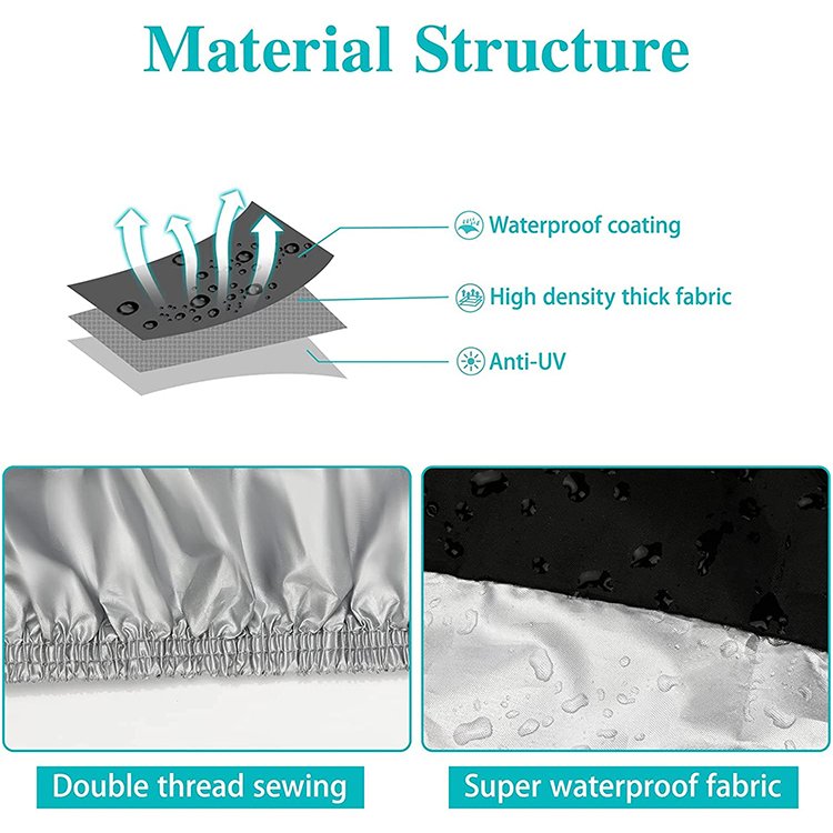 Waterproof UV Protection Eco-Friendly Durable Polyester Foldable Bike Cover for Cruisers Mountain/Road BMX Bicycles Electric - Image 3