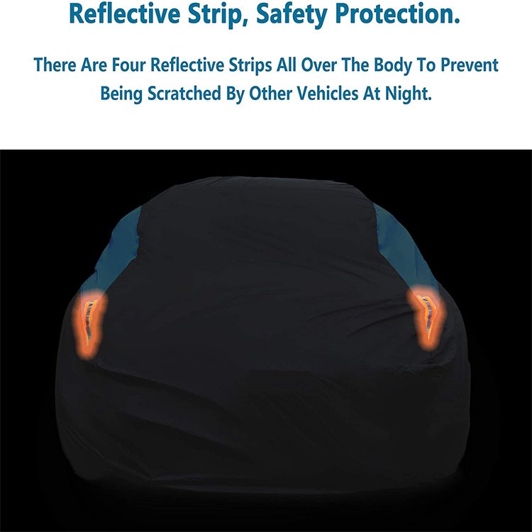 All Weather Waterproof Car Cover with UV Protection and Windproof Feature Made of PVC Material for Outdoor Use - Image 3