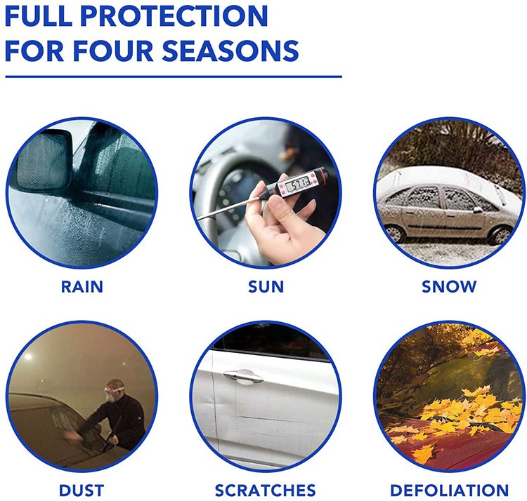 Guard Silver Waterproof Polyester SUV Car Body Cover UV Protection 3 Mil Thickness Glossy Finish 90% IR Rejection Fits SUV - Image 3