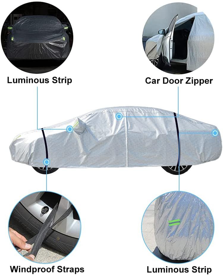 Car Accessories for Outdoor Weather Proof Car Cover Heat Insulation and Sun Protection Car - Image 3