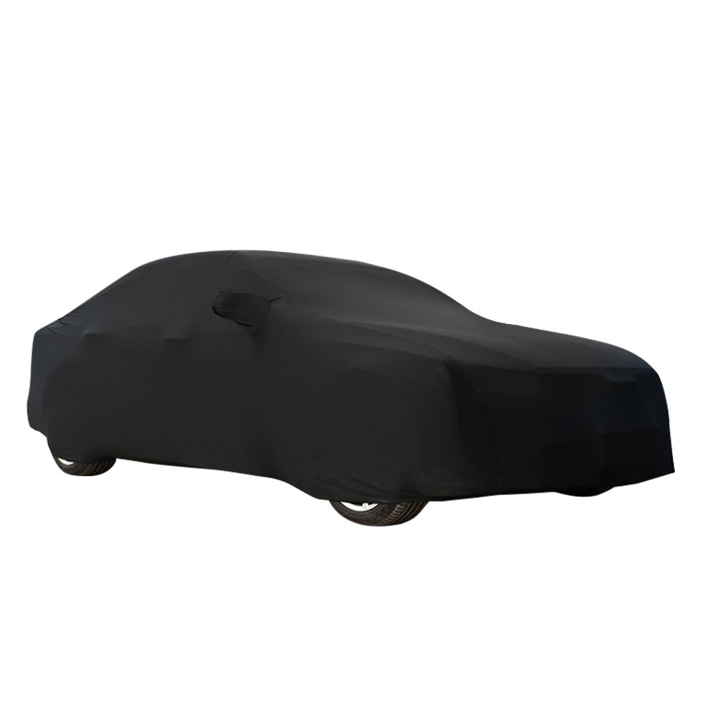 Car Dust and UV protection Indoor Spandex Elastic Cover 180G Black Custom logo - Image 3