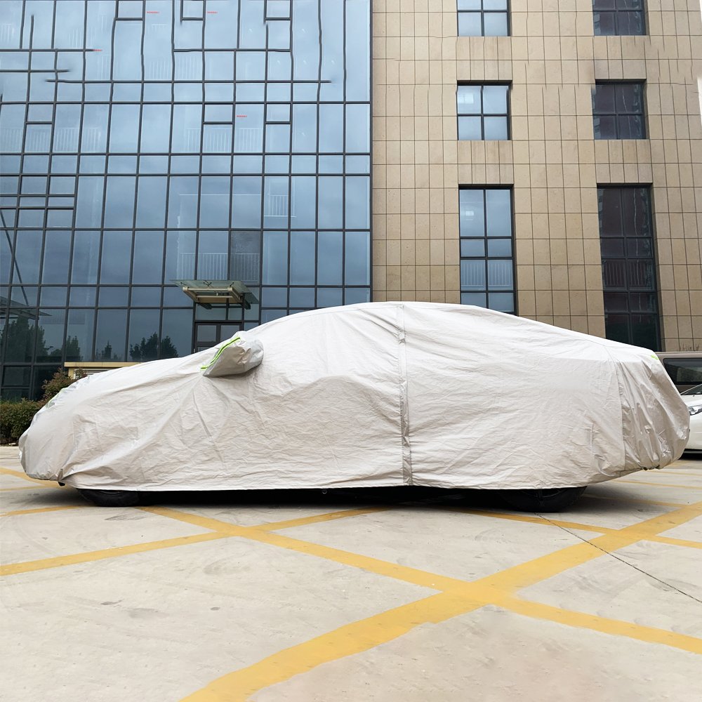 Outdoor Waterproof Oxford 210D Black Silver Car Covers, Car Cover Outdoor for Sale - Image 3