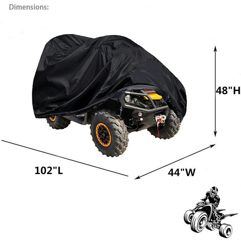 New Black Durable ATV Cover Waterproof and UV Resistant - Image 3