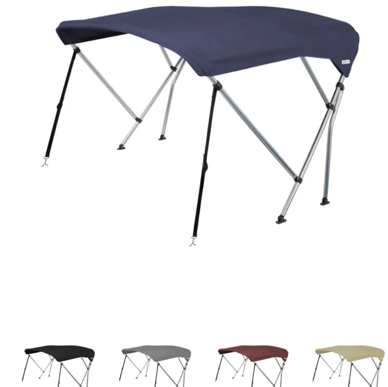 Durable Oxford Sun Shade Bimini Top for Boats New Condition Replacement Cover Boat Canopy with Hinge - Image 3
