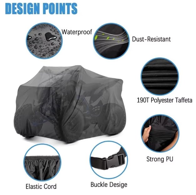 High Quality Waterproof Outdoor Universal UTV ATV Cover New Condition Made of Oxford Cloth - Image 3