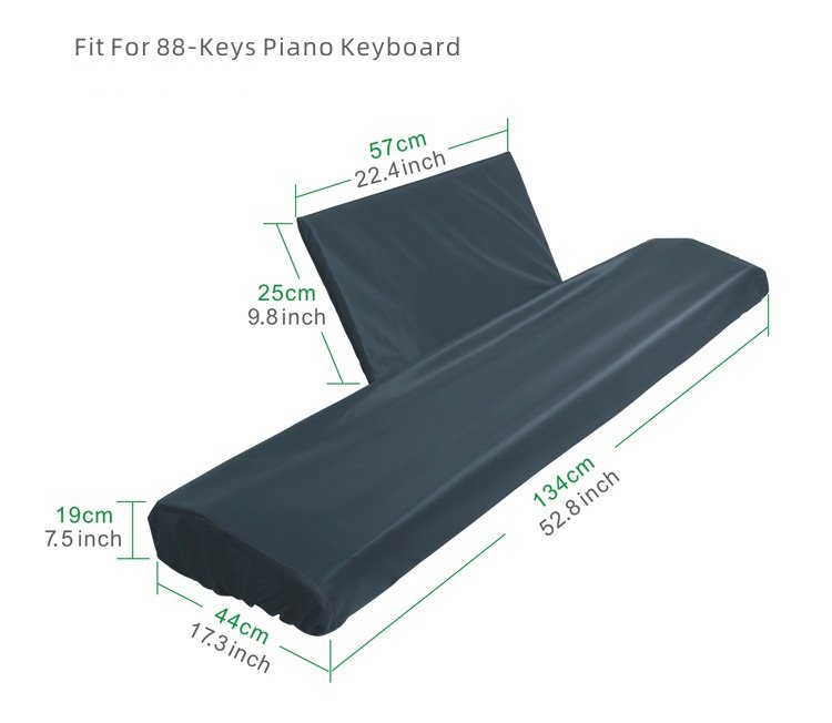 Piano Keyboard Dust Cover for 88 Keys Piano Music Keyboard Dirt Proof Cover With Cord Lock - Image 3