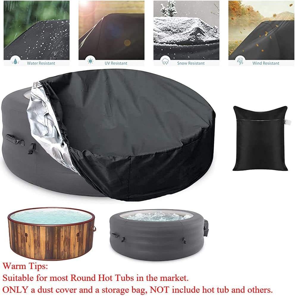 420D Heavy Duty PVC Garden Spa Hard Cover UV Resistant Waterproof Hot Tub Cover Dustproof for Outdoor Family Swimming Pool Use - Image 3