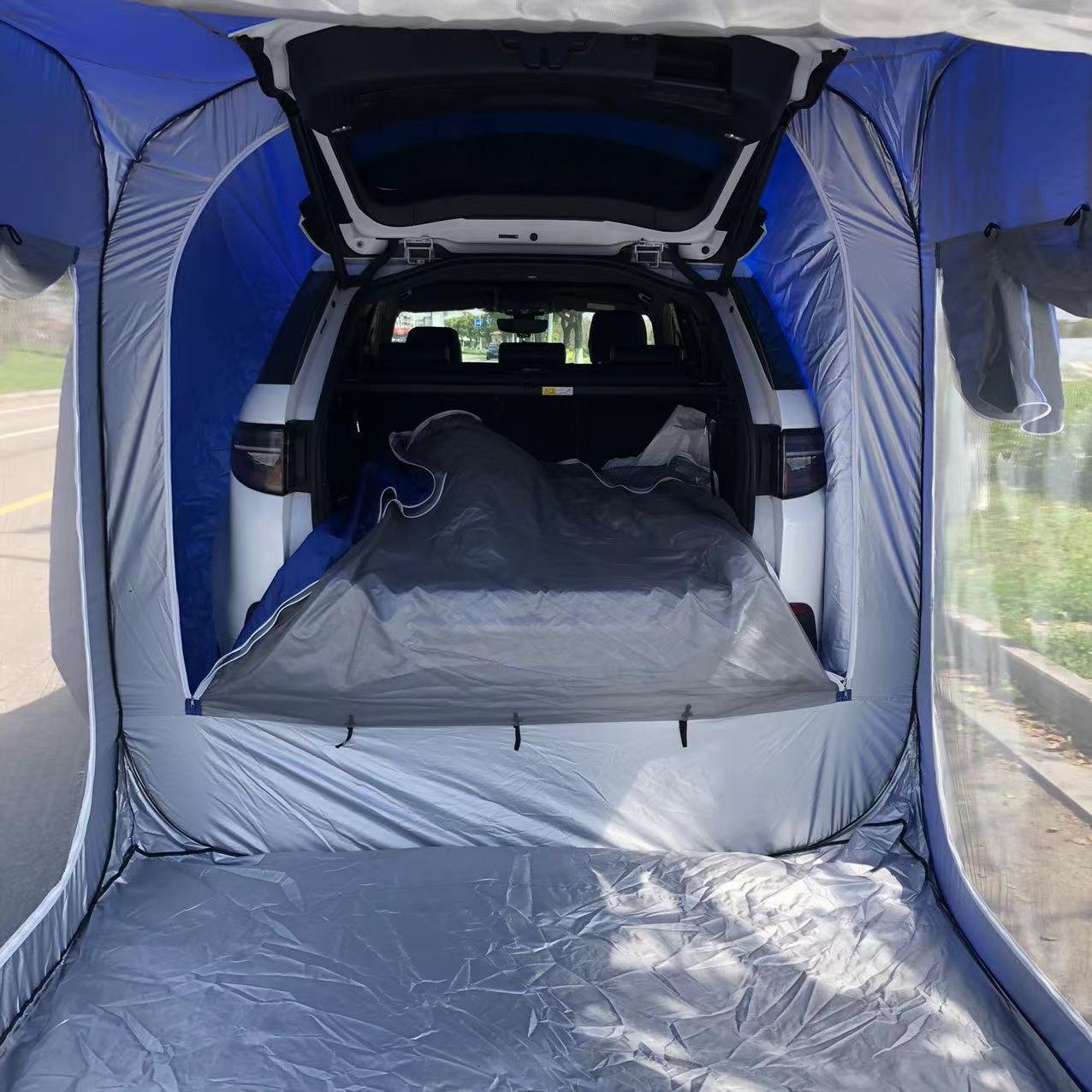STOCK Outdoor Parking Umbrella Roof Cover Trunk Tailgate Tent Car Cover Umbrella Sun Shade Tent Camping SUV Car Rear Tent - Image 3