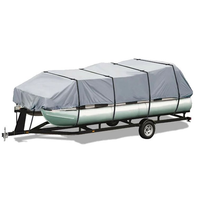 Heavy Duty 300D Polyester Oxford Waterproof and UV Proof Pontoon Boat Cover - Image 4