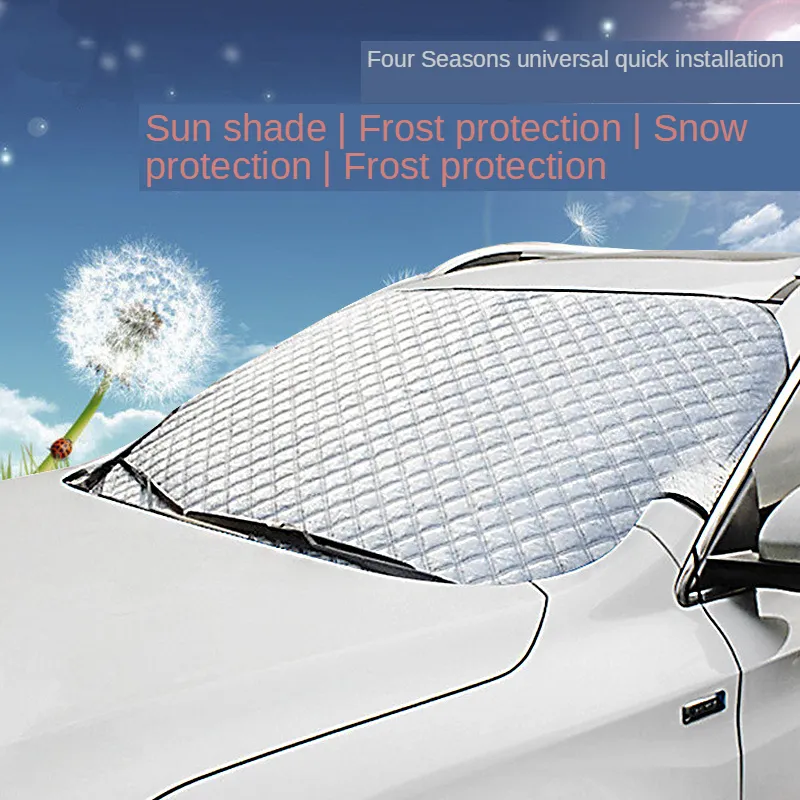 Waterproof UV Protection Car Windshield Cover Car Ice Snow Cover with Reflective Strip Side Mirror Covers - Image 4