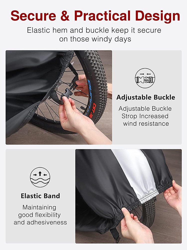 125 Electric Folding Rain Wego 600D Bike Cover Waterproof - Image 4