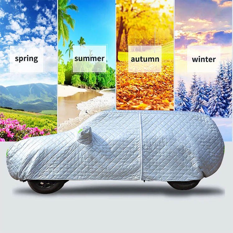 Winter Outdoor Cotton Car Cover Waterproof Dust-Proof and Hail-Resistant Thickened SUV Cover - Image 4