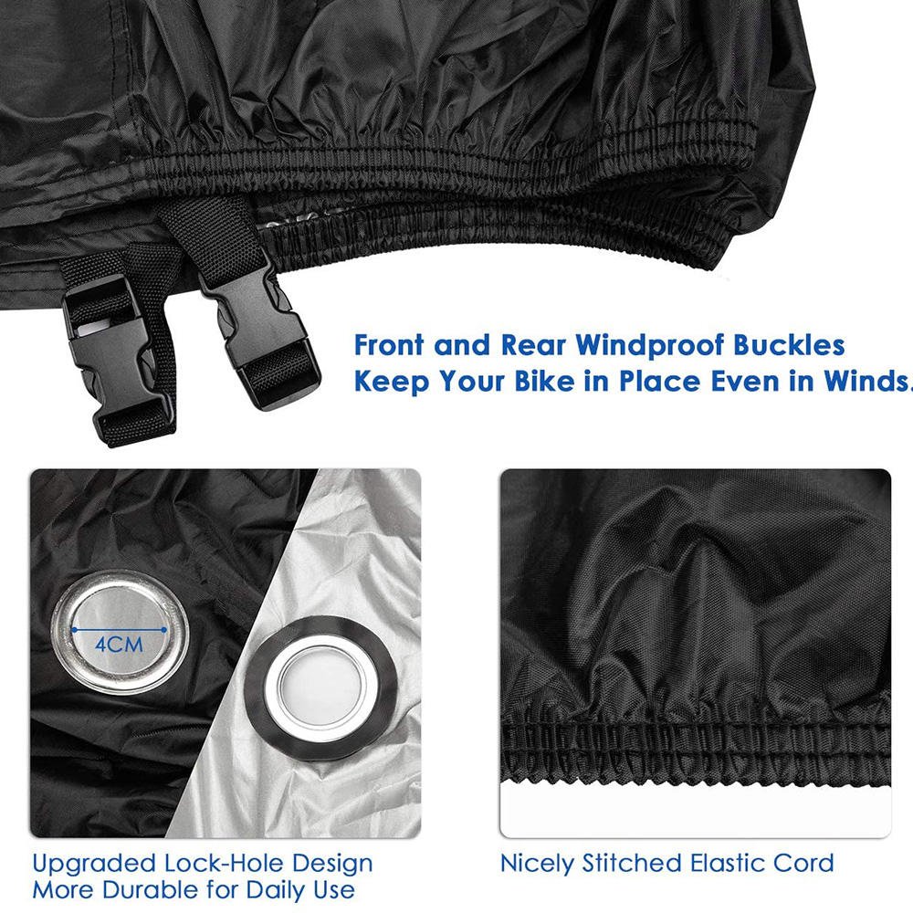 Heat Resistant All Season Customized Size Waterproof UV Durable Sunproof Motorcycle Cover for Outdoor Use Customized Color Logo - Image 4