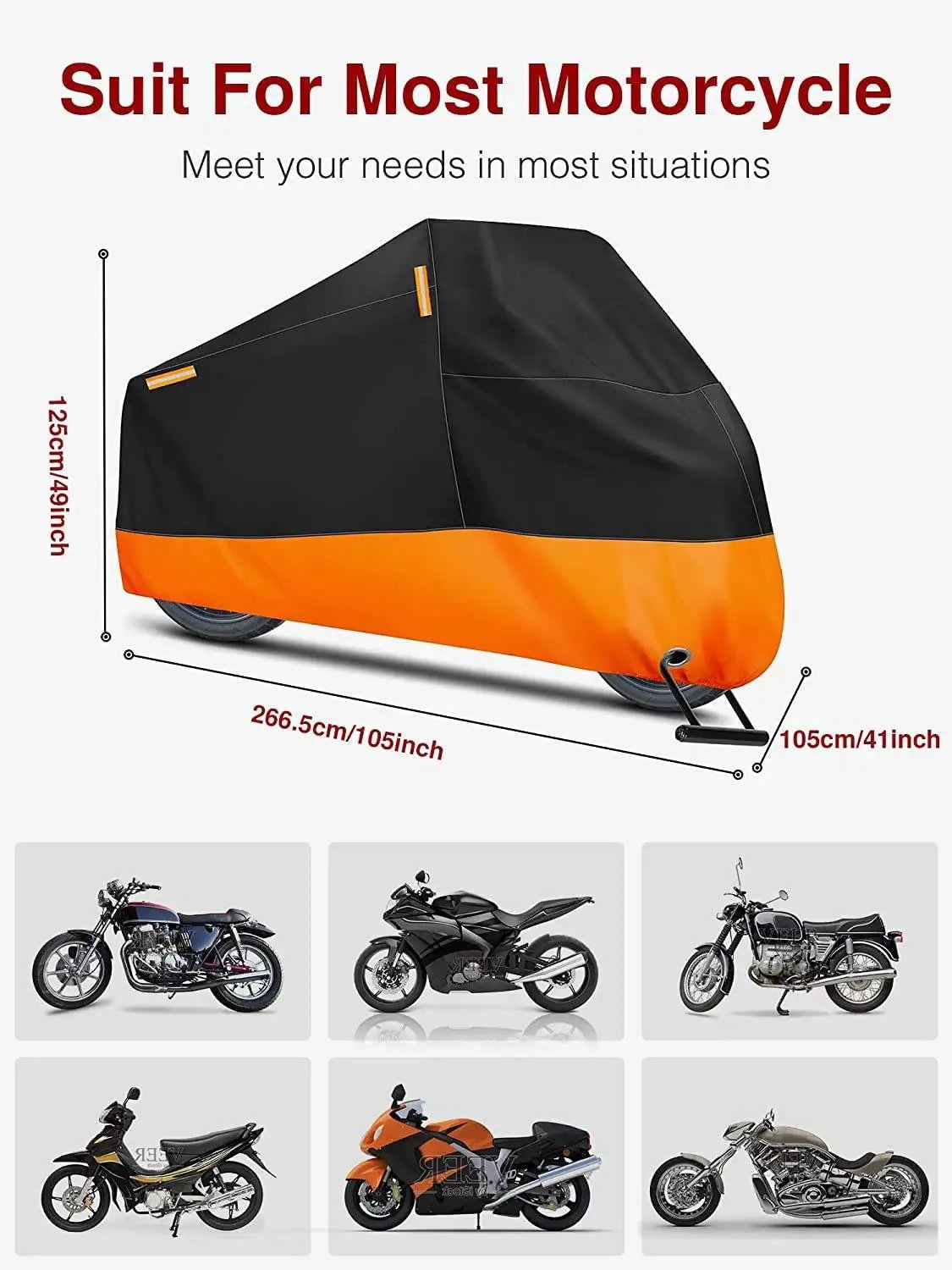Factory Price Waterproof Cover Set Motorcycle Anti Water Dust UV Fire Block Factory Sale Motorcycle Cover - Image 4