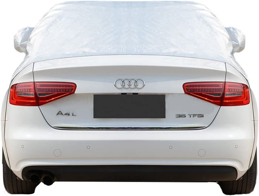 UV Resistant Half Car Cover Waterproof and Windproof PEVA Protector for Summer and Winter Car Body Covers - Image 4