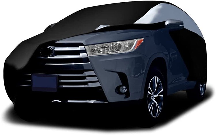 Lightweight Mid-Size SUV Car Cover 206-Inch Waterproof Polyester Aluminum Cover Easy Installation - Image 3