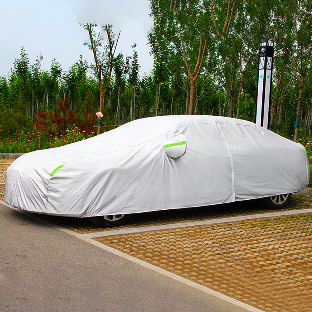 Outdoor Waterproof Oxford 210D Black Silver Car Covers, Car Cover Outdoor for Sale - Image 4