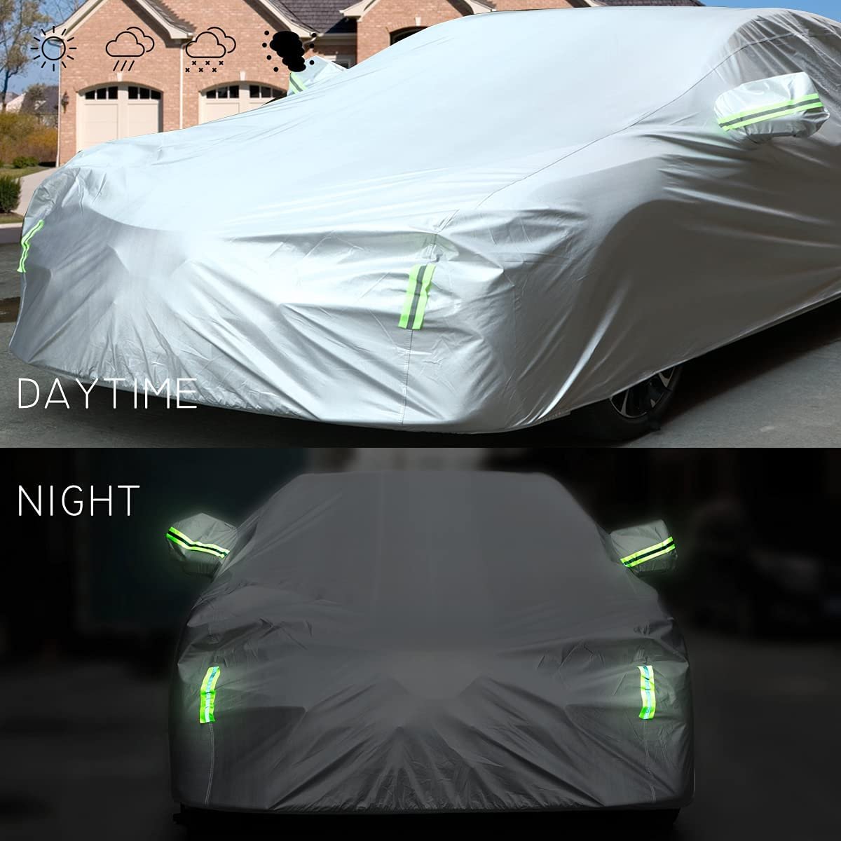 Sports-Style Heavy Duty Waterproof All-Water Car Cover Outdoor Sun Rain Snow Dust Protection for Automobiles - Image 4
