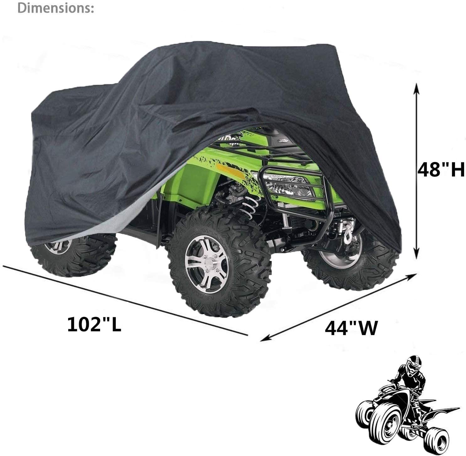 High Quality GUARD Customized Four Seasons Waterproof Full Body ATV 4-Wheeler Cover Sun UV Dust Rain Protection Polyester - Image 4