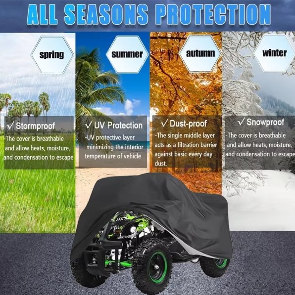 High Quality Waterproof Outdoor Universal UTV ATV Cover New Condition Made of Oxford Cloth - Image 4