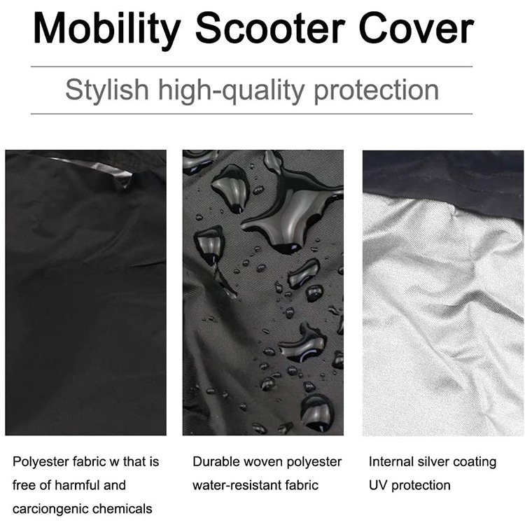 Heavy Duty Waterproof Oxford Cloth Folding Electric Mobility Scooter Wheelchair Cover New Motorcycle Cover Product - Image 4