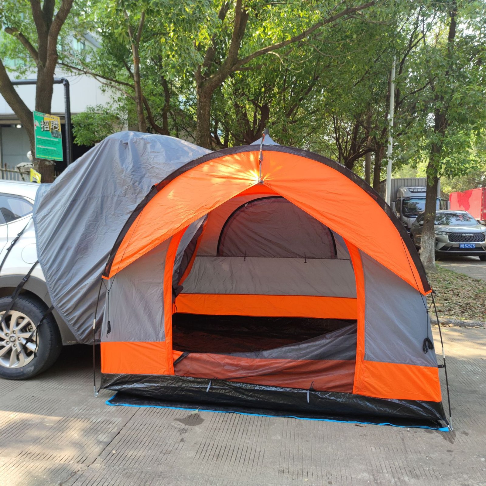 Outdoor Gear SUV Car Rear Extension Tent Built up Camping Tents With Canopy Self-Driving Tour Family Tent for Car Traveling - Image 4