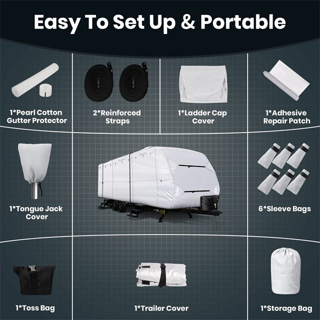 Rv Travel Trailer Covers caravan Cover Waterproof Rv Covers Motorhome - Image 4