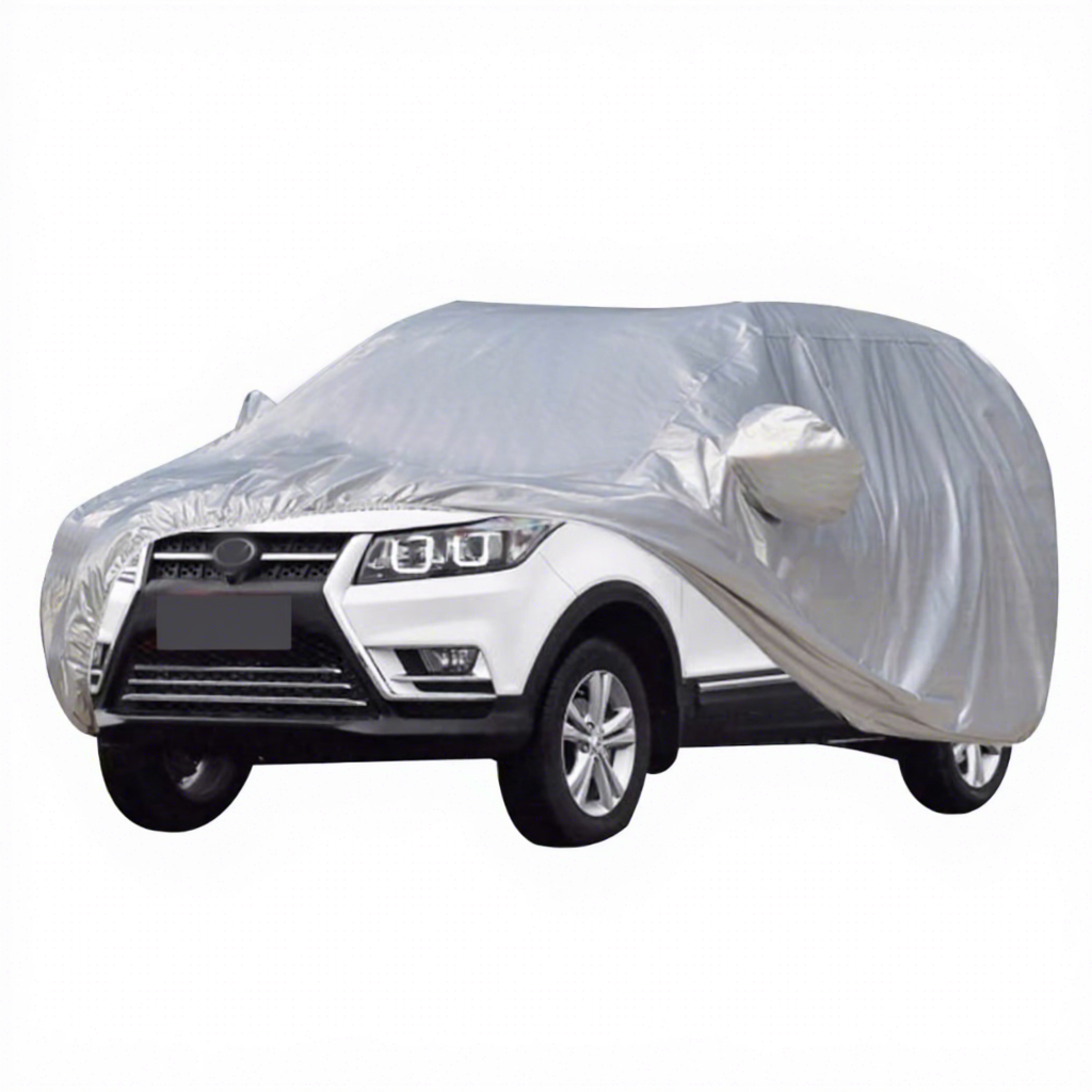 Guard Aluminum-Silver/Black Waterproof All Weather Sunproof Light Strong Aluminum Cotton Universal Fit BMW 02 (E10) Car Cover - Image 4