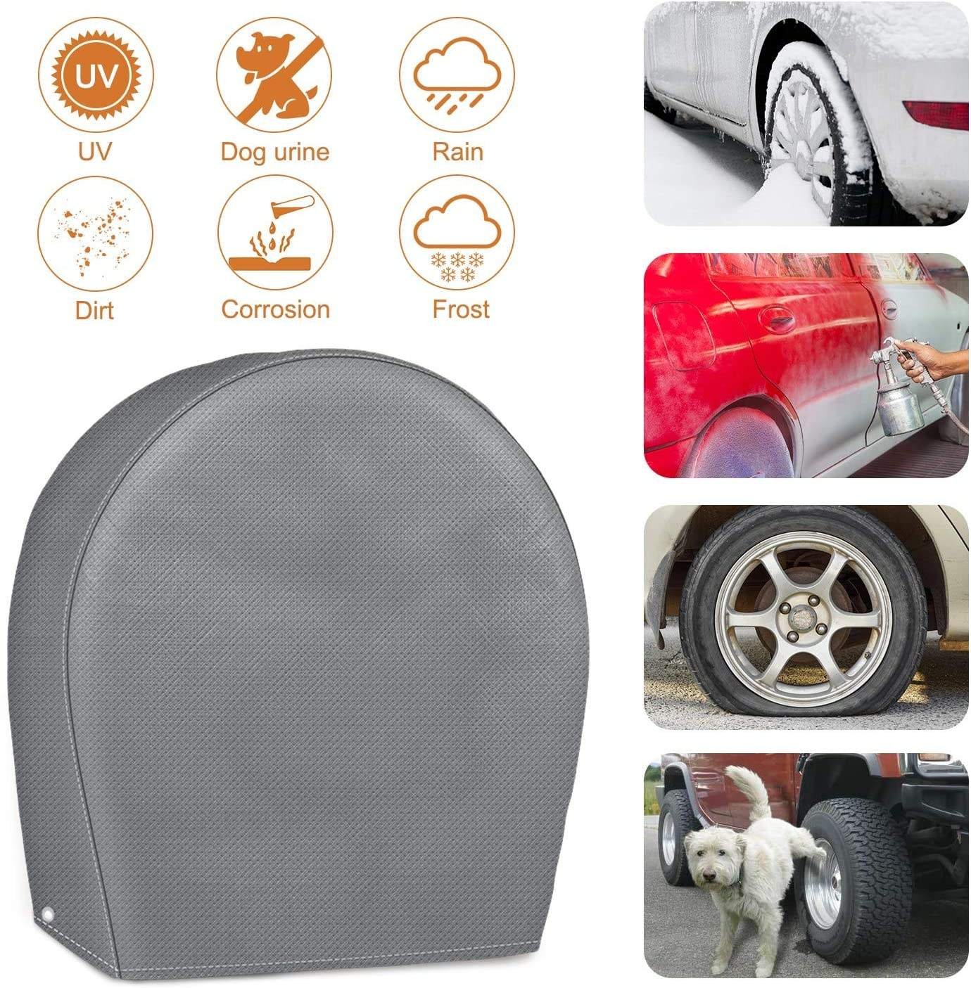 Easy Carry Waterproof Dust Proof Anti-aging Polyester Modern Custom Printed Customized Logo Handle Spare Tire Cover for Ford Bus - Image 4