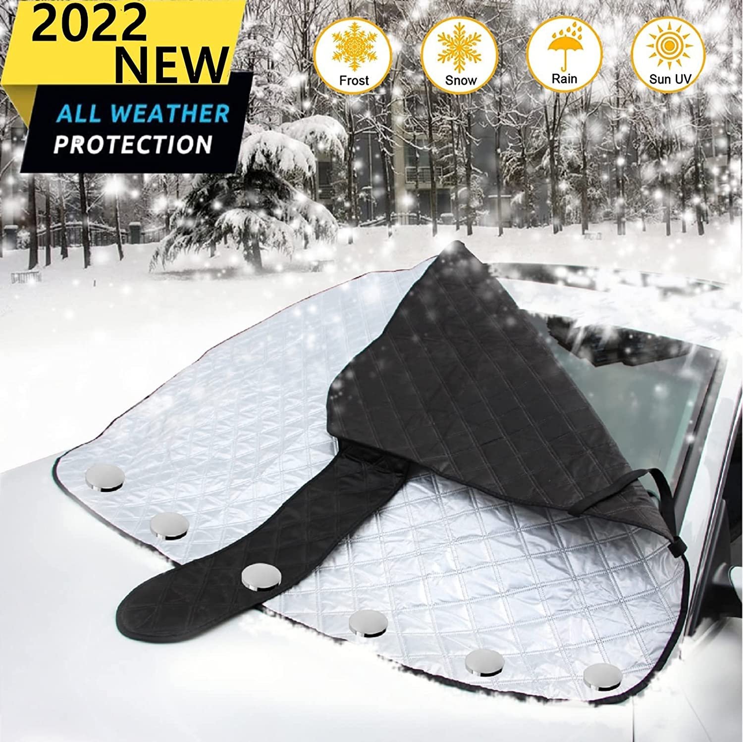 9 Magnetic Waterproof Window Cover Summer Car Windshield Snow Cover for Ice and Snow - Image 4