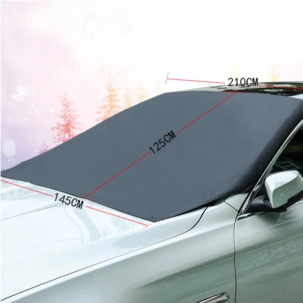High Thick Front Car Windshield Snow Cover Heated Windscreen Snow Cover Made of Durable Aluminium - Image 4