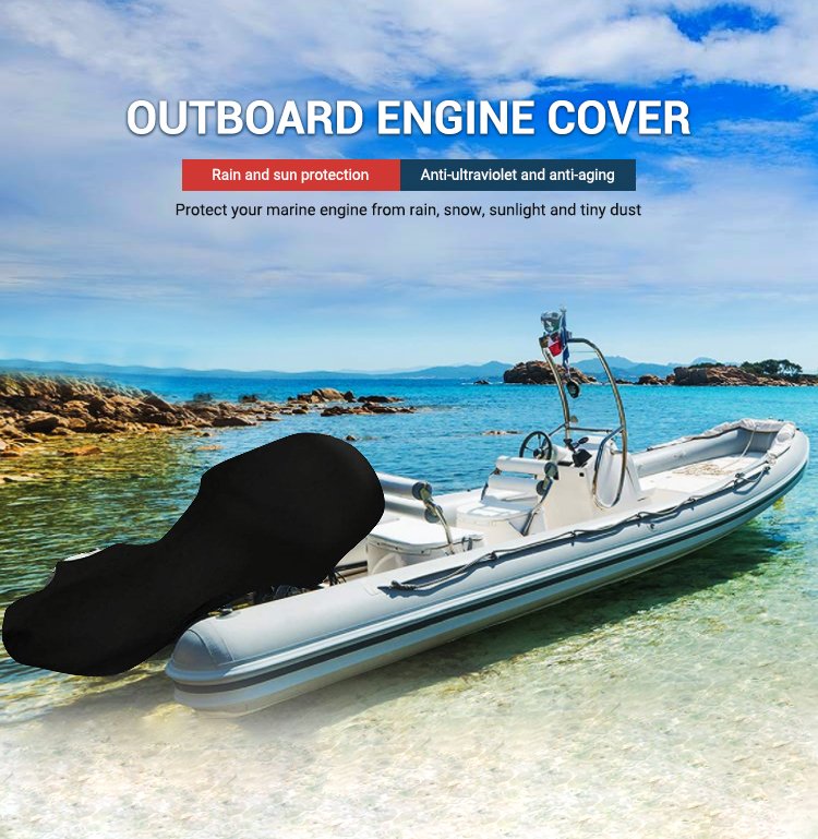 Heavy Duty Durable Outboard Boat Canvas Cover Trailerable Marine Motor Engine Cover - Image 5
