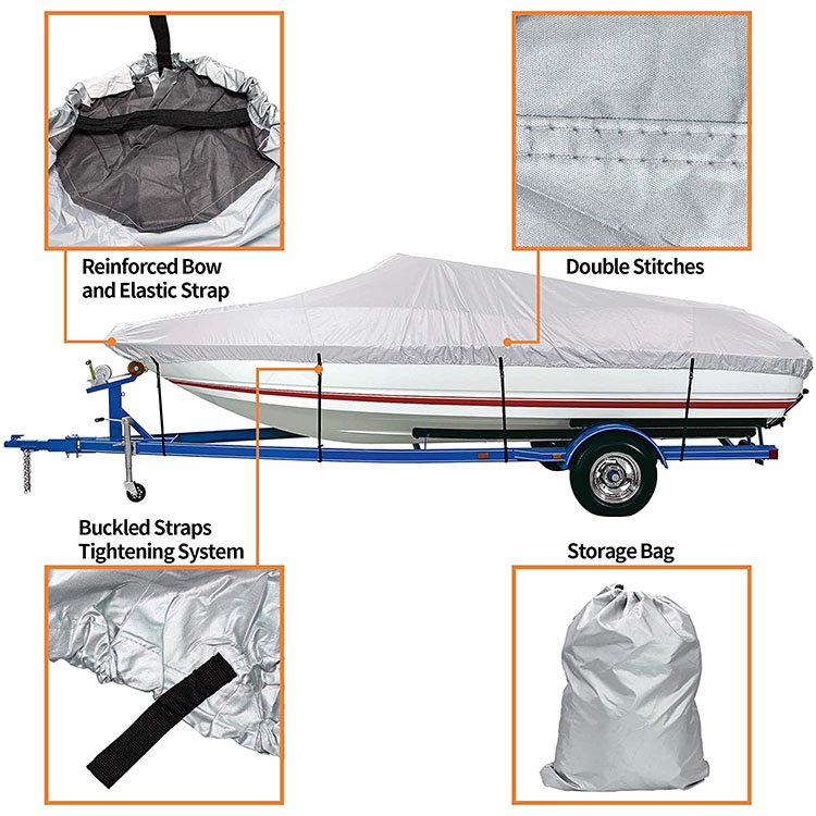 12 14 Inch Boat Cover Fabric Waterproof 600D Marine Grade Polyester Canvas Universal Boat Cover - Image 5