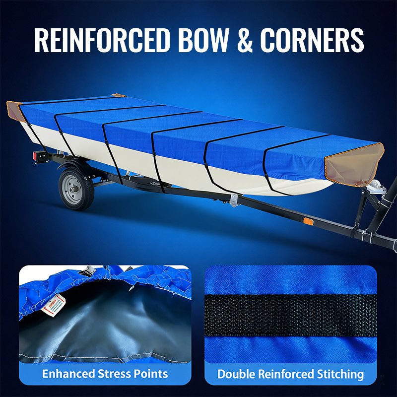 Full Protection Fits Most V-hull Tri-hull Runabout Bass Boat and Fishing Boat John Boat Covers - Image 4