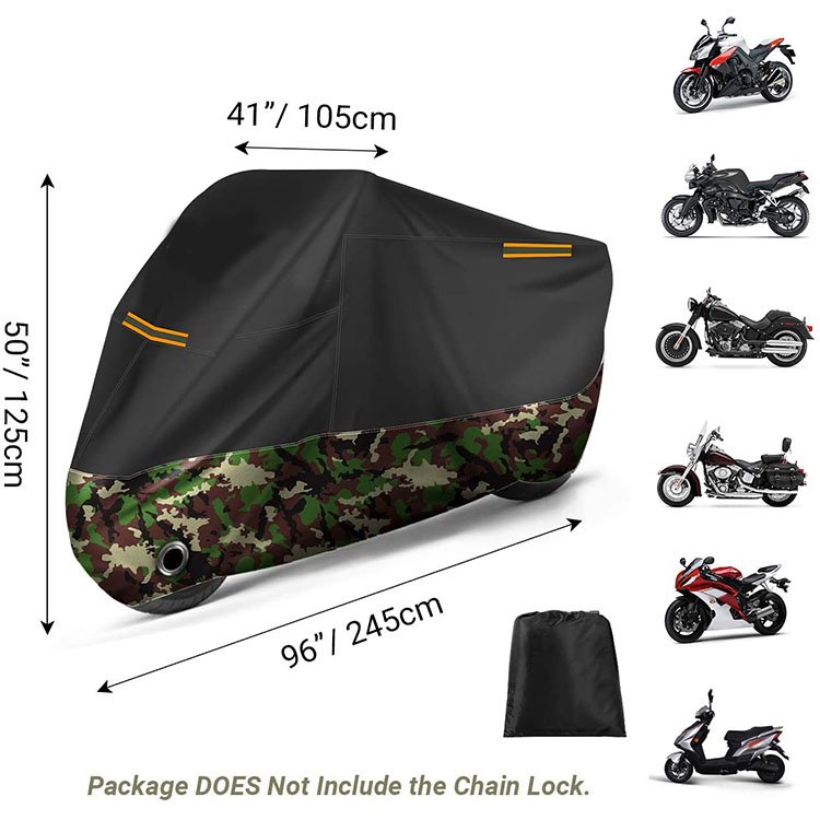 Portable Waterproof and Dustproof Outdoor Motorcycle Cover OEM Resistant Cover - Image 5