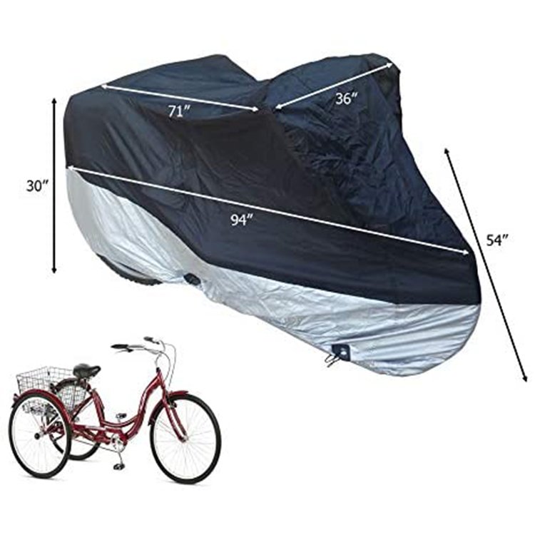 Guard Cargo Bike Storage Cover 3-Wheel Trike Universal Fit Oxford Polyester Material Protects BMX Cruisers Road Bikes Kids' - Image 5