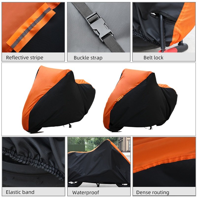 Elasticated Car and Motorcycle Cover Gas-Protected Beach UV Shield Custom Fit Beach Cover - Image 5