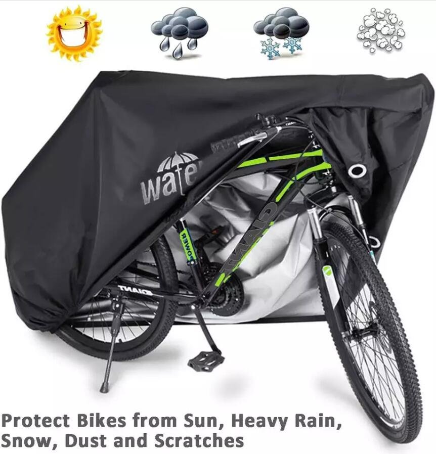 Custom Logo 210D Oxford Fabric Electric Bicycle Bike Cover All Season Waterproof & Resistant Outdoor Covered Protection - Image 5