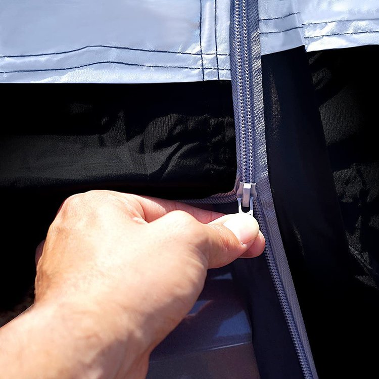 Lightweight Mid-Size SUV Car Cover 206-Inch Waterproof Polyester Aluminum Cover Easy Installation - Image 4