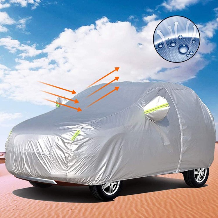 China Waterproof PEVA Car Body Cover with 99% UV & 90% IR Rejection 3-Layer Material for Universal Car Fitment - Image 5