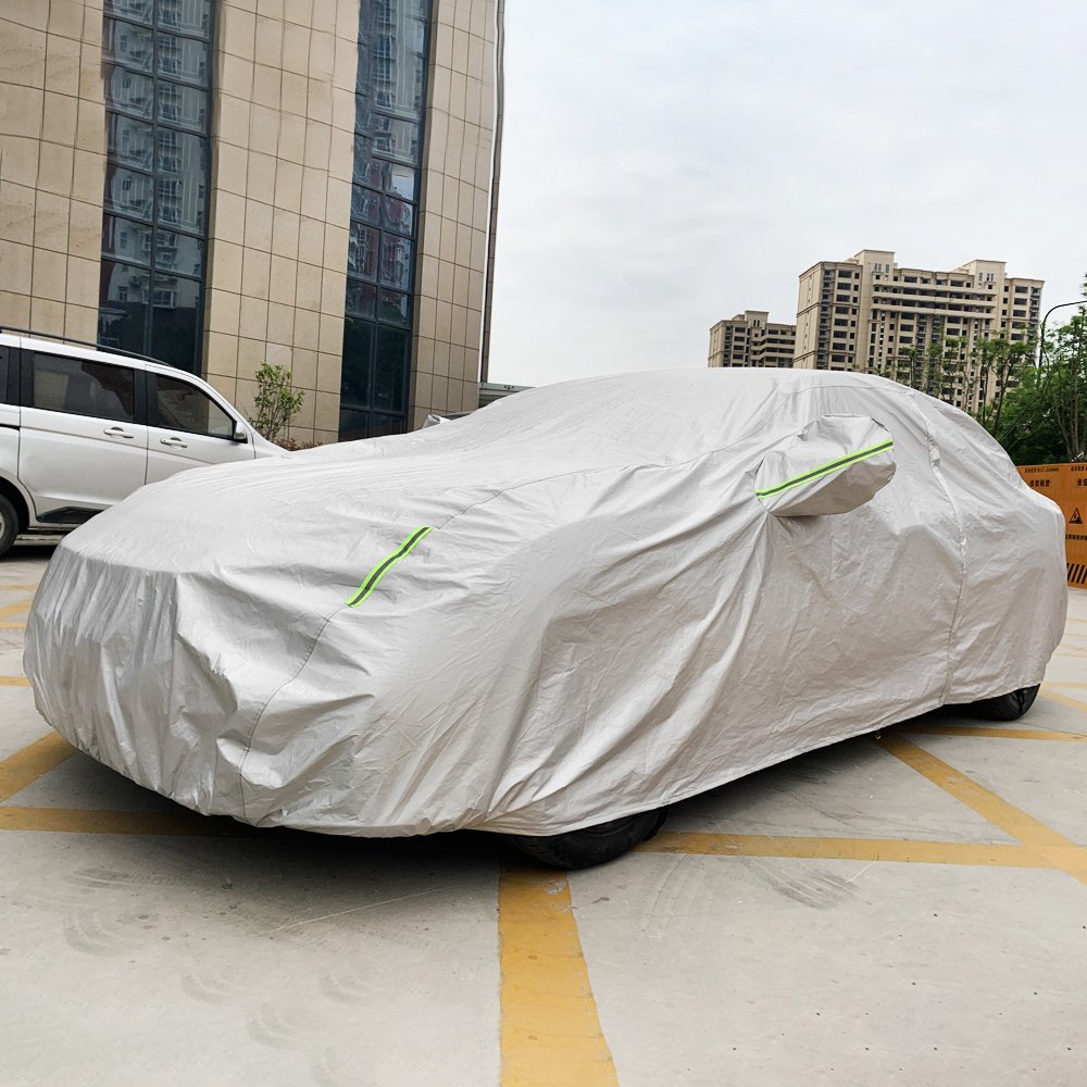 Outdoor Waterproof Oxford 210D Black Silver Car Covers, Car Cover Outdoor for Sale - Image 5