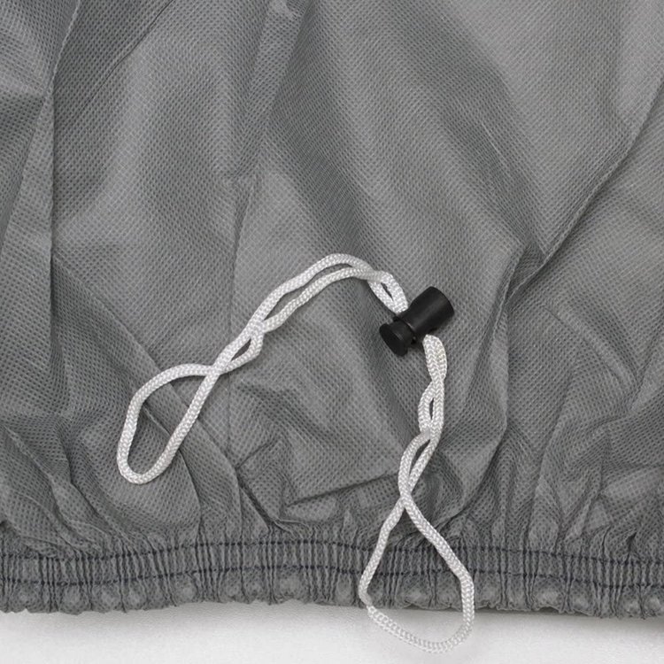 One Size Fits All Silver Non Woven Fabric Car Body Cover All Weather 3 Layer SUV and Sedan with UV Protection - Image 5