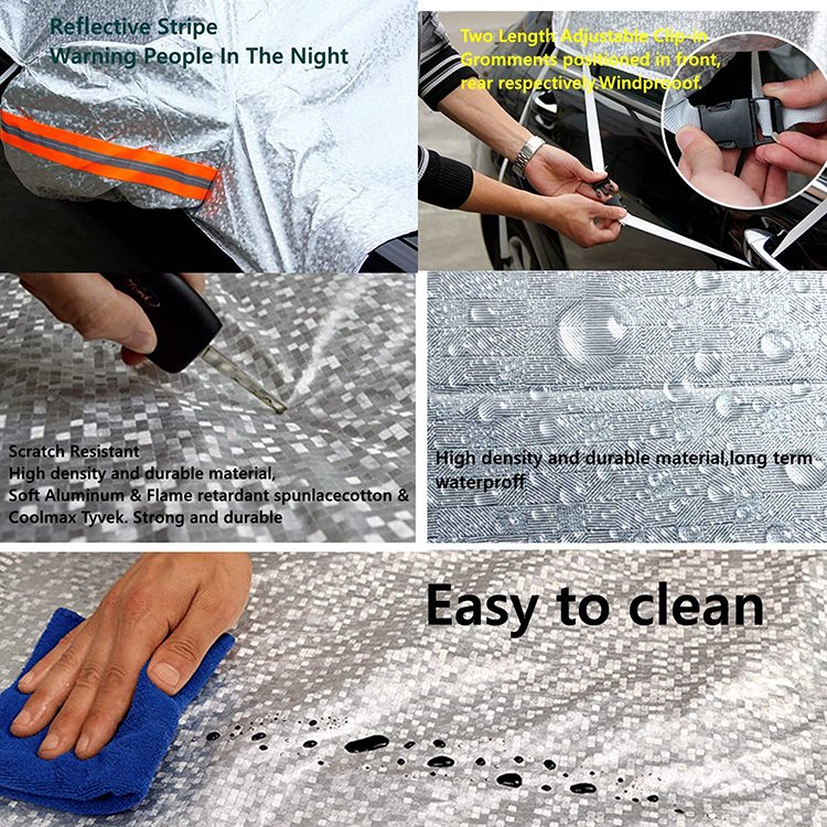 Car Sunshade Black Block Shields Windshield Front Rear Winter Snow Ice Protector Visor Sun Shade Car Cover - Image 5