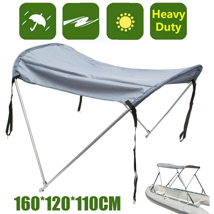 Waterproof Bimini Top Inflatable Boat Bow Bimini Heavy Duty Top Pontoon Boat Cover - Image 5